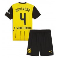 Camisa de time de futebol Borussia Dortmund Nico Schlotterbeck #4 Replicas 1º Equipamento Infantil 2024-25 Manga Curta (+ Calças curtas)